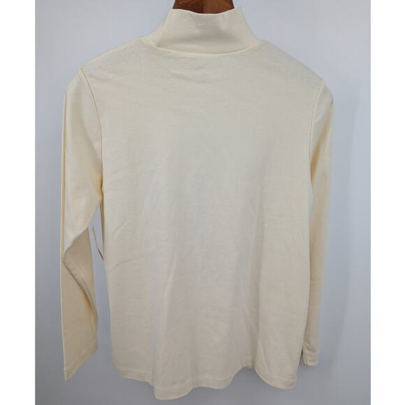 NWT 100% Cotton Kim Rogers Long Sleeve Cream Turtleneck Pullover Sweater Size XL - Picture 2 of 4